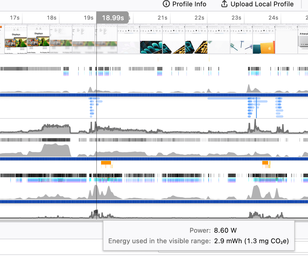 Firefox Profiler view of Apple UK store